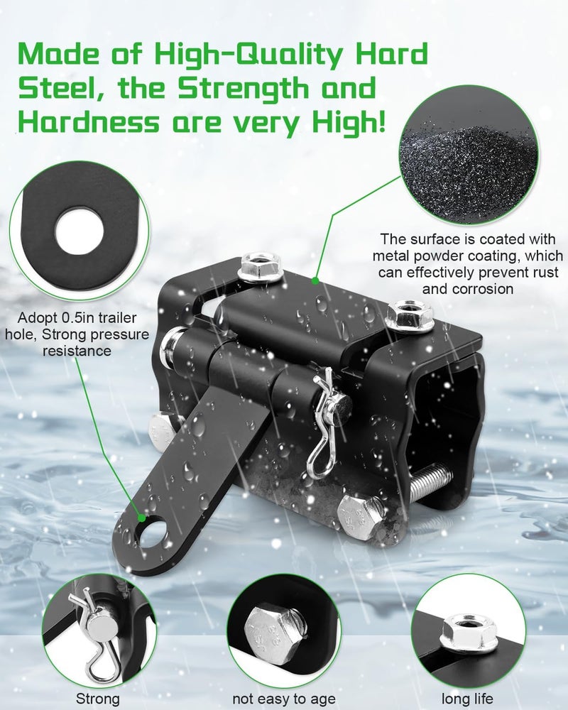 JUQAFY Upgraded Snowmobile Bumper Hitch Bumper Tow Hitch Fits for Ski Doo/Polaris/REV/Arctic Cat/Yamaha, Tongue Type Snowmobile Accessories - Image 4